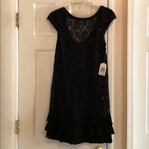 Jessica Simpson black lace dress